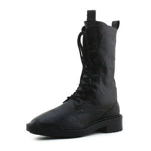 Zara Zipper Laces Combat Boots | 100% Authentic Leather - sundaybazar