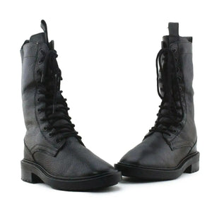 Zara Zipper Laces Combat Boots | 100% Authentic Leather - sundaybazar