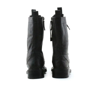 Zara Zipper Laces Combat Boots | 100% Authentic Leather - sundaybazar