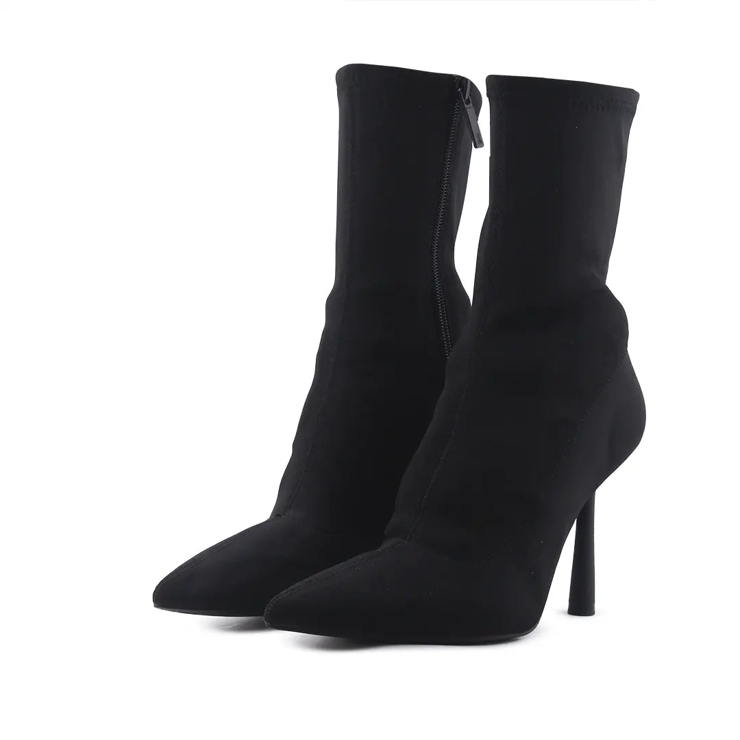 Zara Zipper Textile Ankle Boot