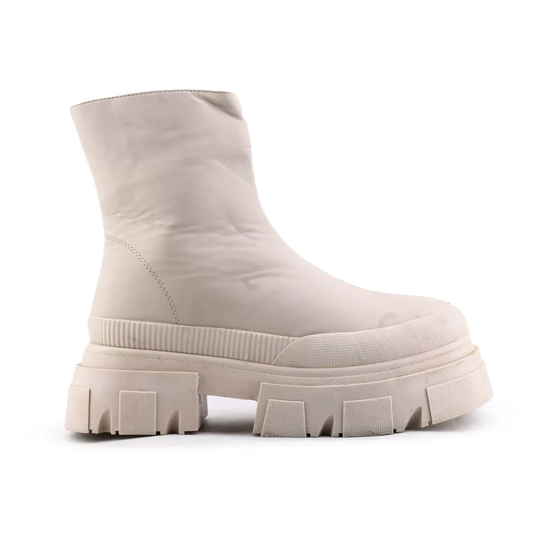 Bershka Zipper Ankle Boot | 100% Authentic Leather