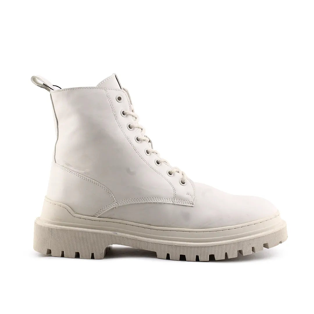 Pull & Bear Zipper Lace Up Ankle Boot | 100% Authentic Leather