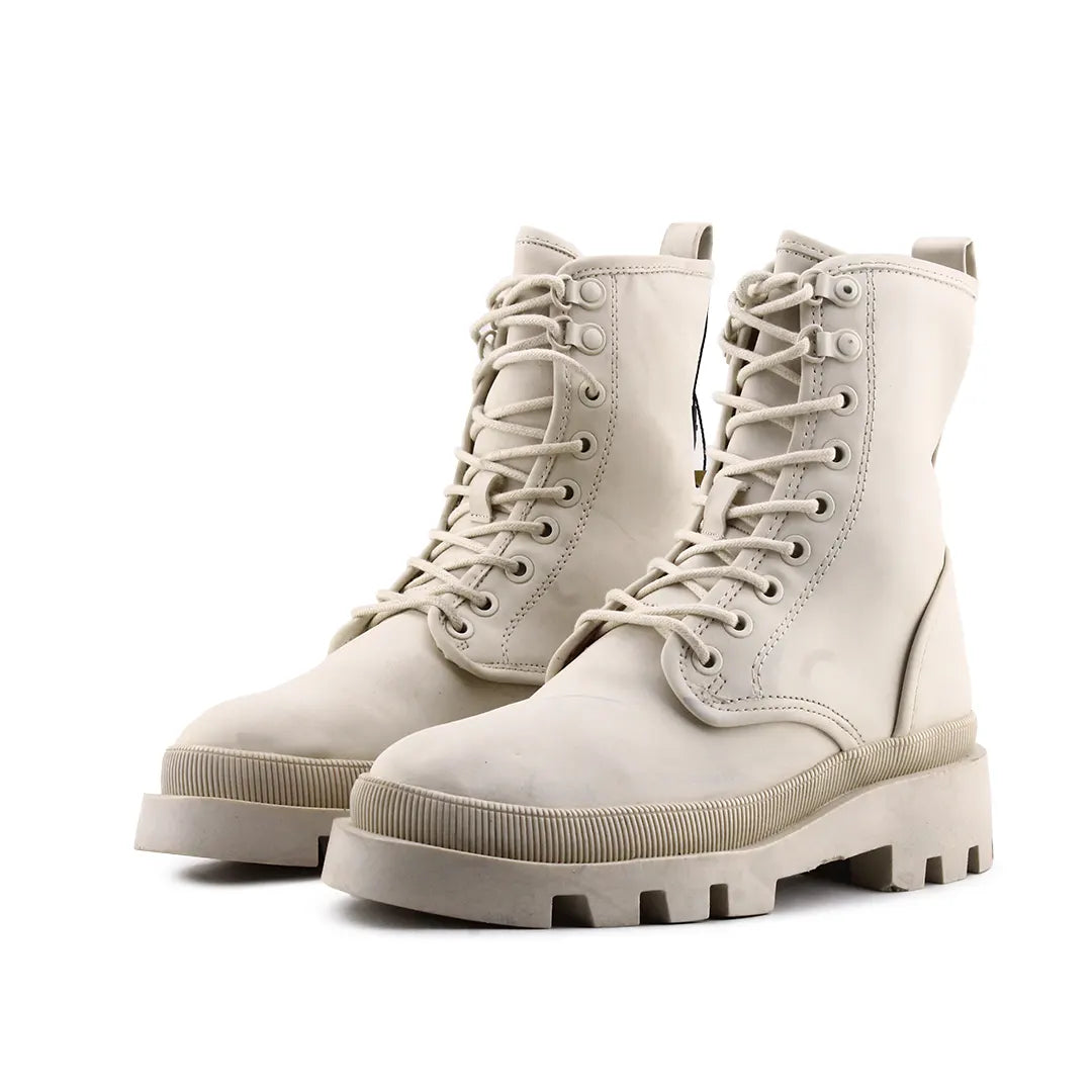 Pull & Bear Lace Up Ankle Boot | 100% Authentic Leather