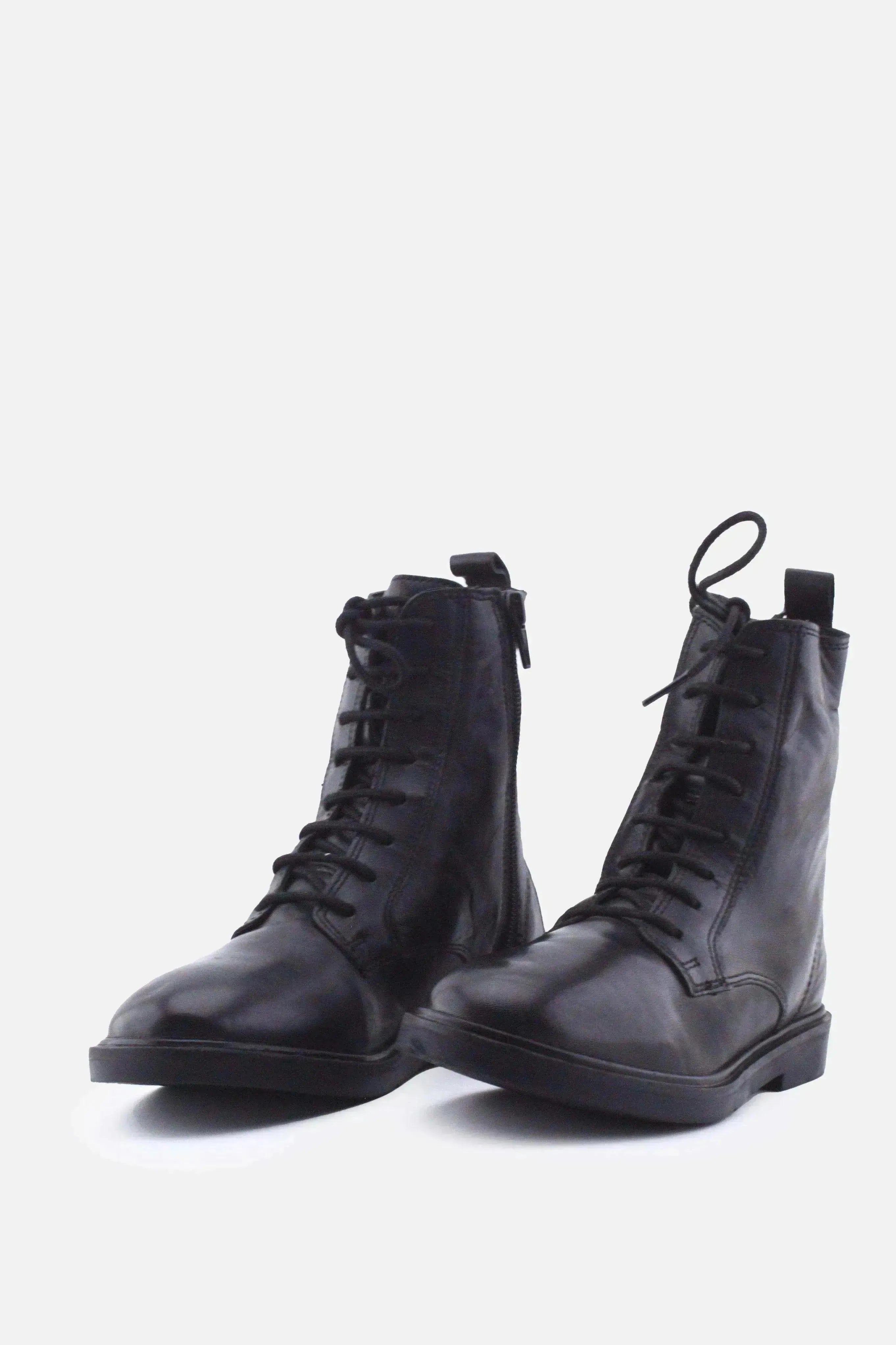 Zara Zipper Laces Chelsea Ankle Boots | 100% Authentic Leather - sundaybazar