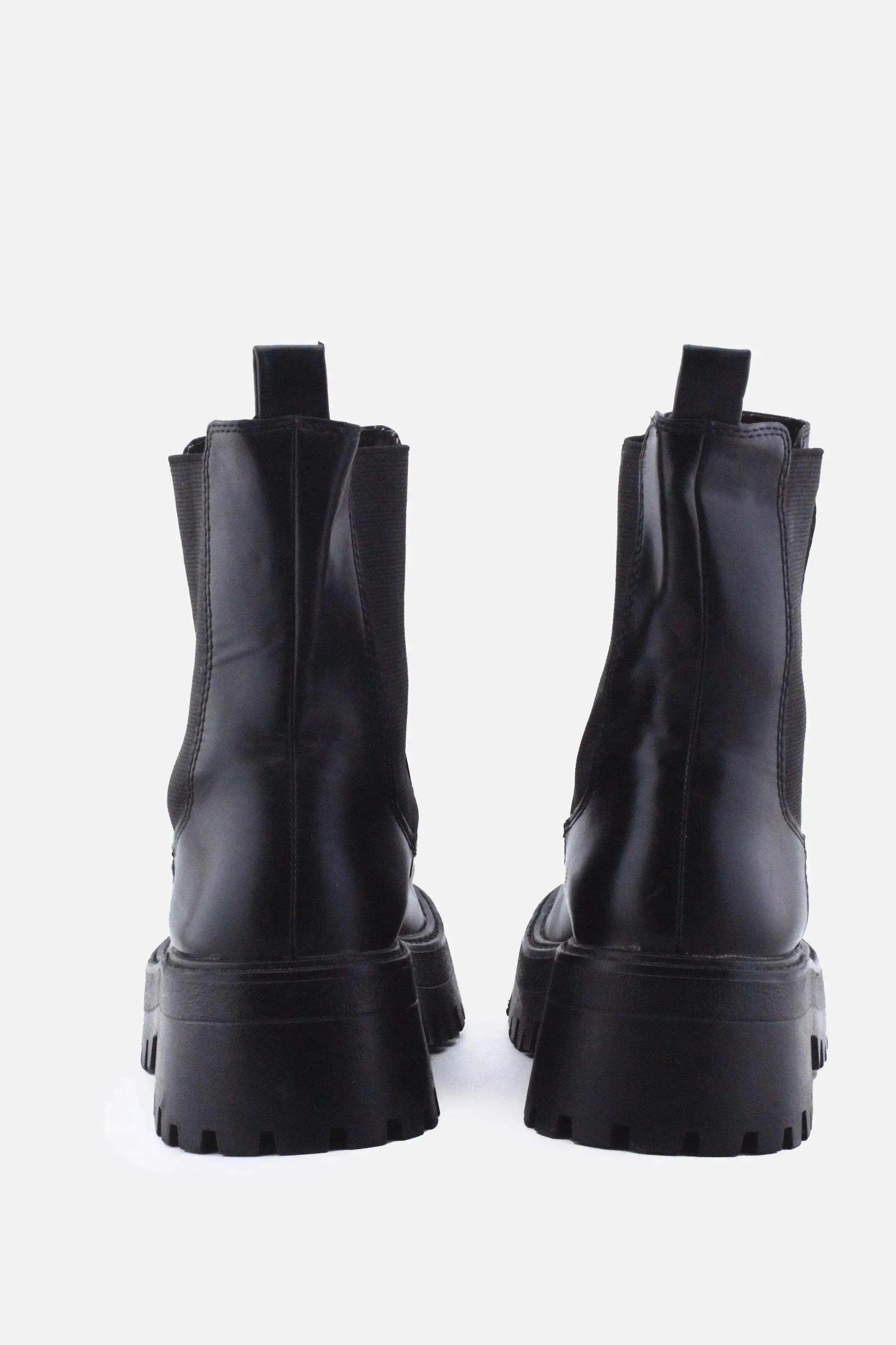 Pull & Bear Stretchable Combat Boots | 100% Authentic Leather - sundaybazar