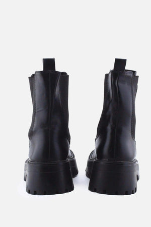 Pull & Bear Stretchable Combat Boots | 100% Authentic Leather - sundaybazar