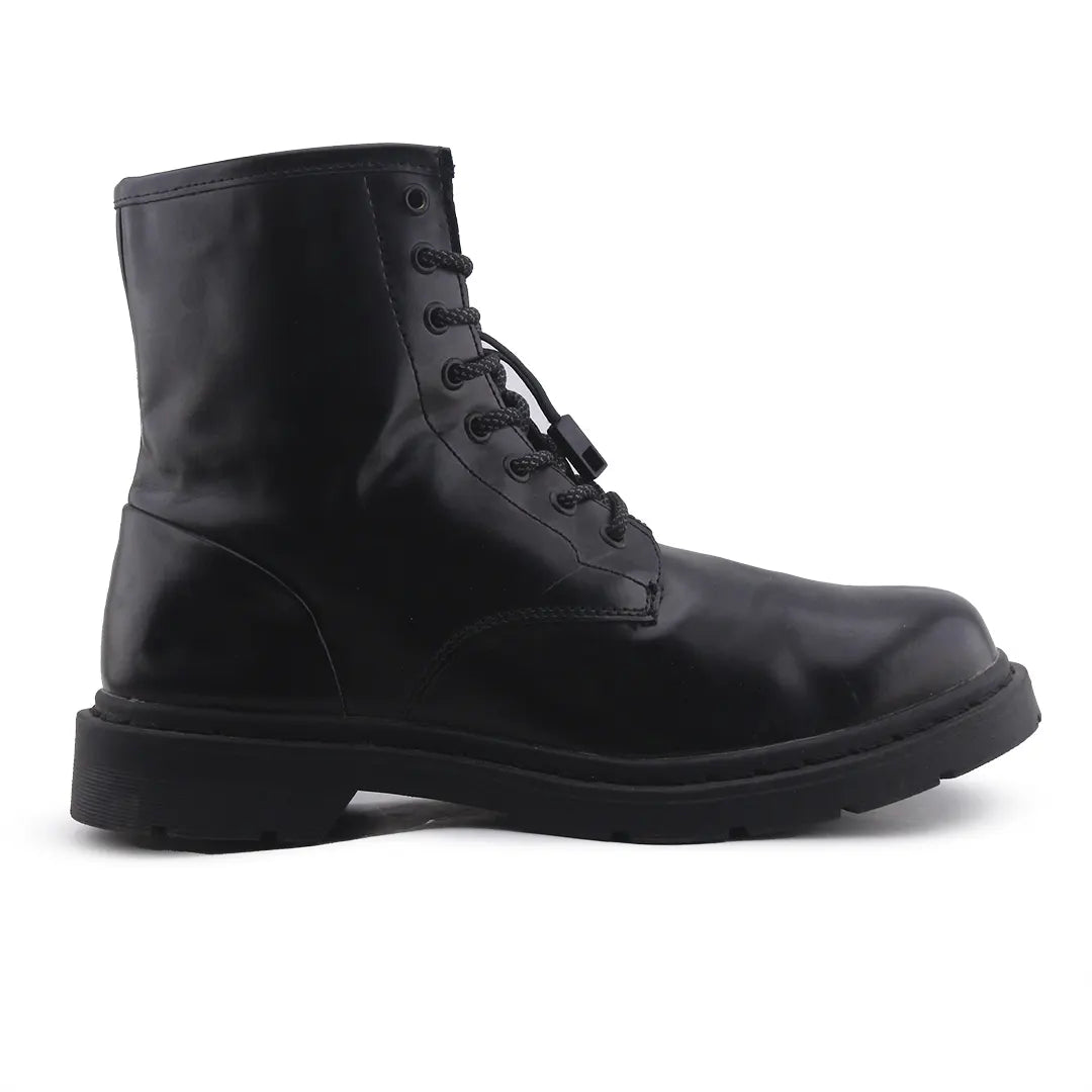 Pull & Bear Zipper Lace Up Ankle Boot