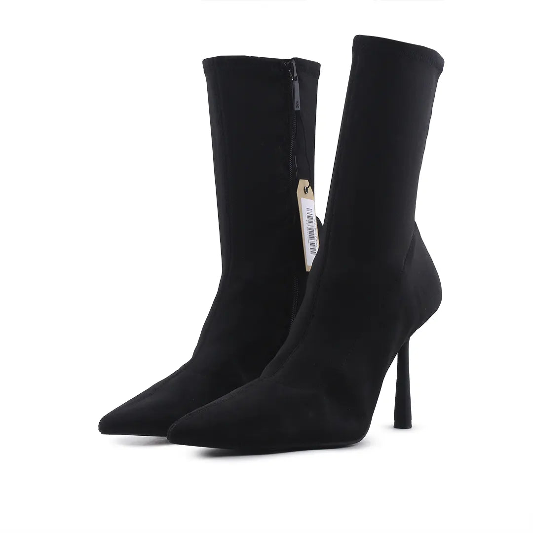 Zara Zipper Textile Ankle Boot