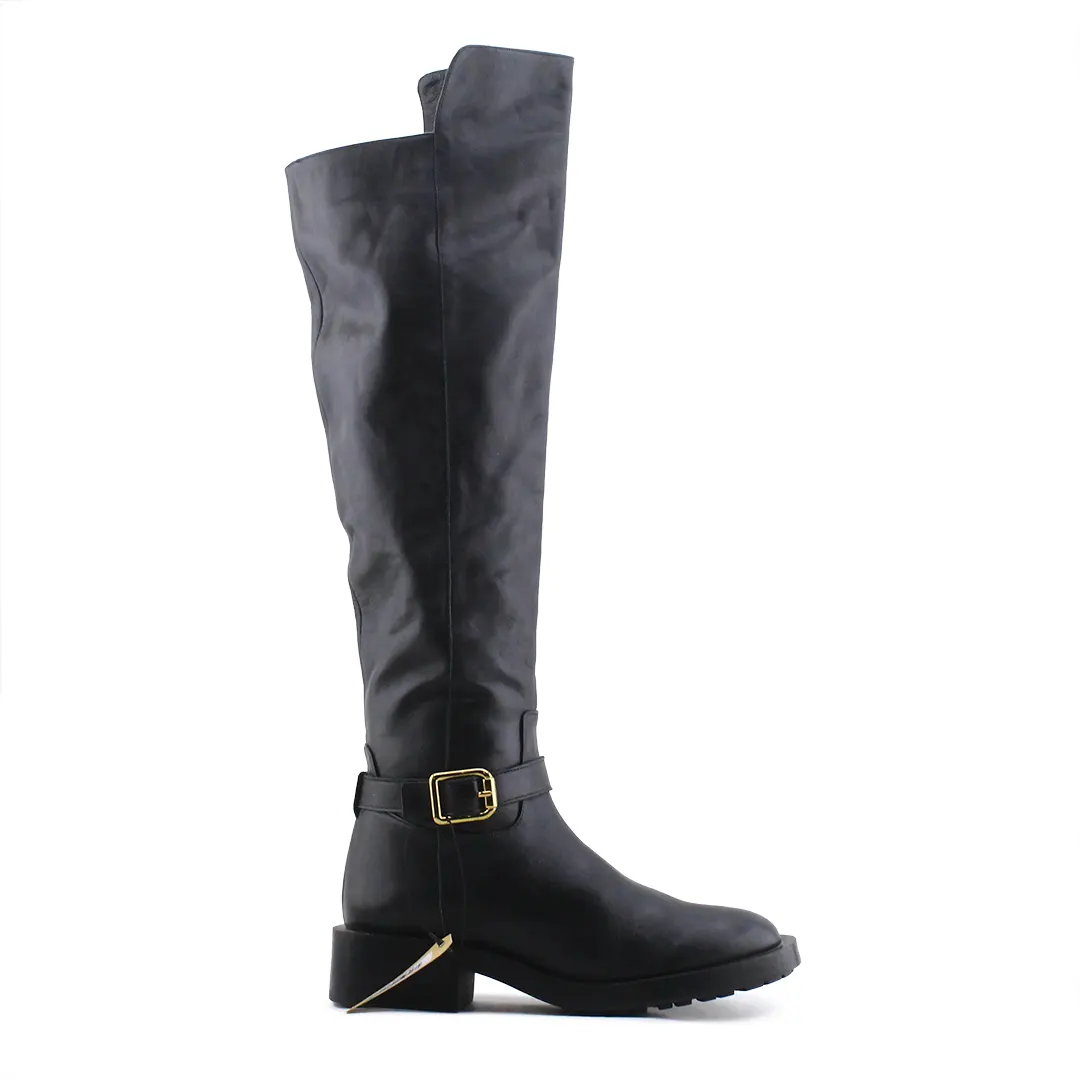 Zara Zipper Buckle Strap Over The Knee Boot | 100% Authentic Leather