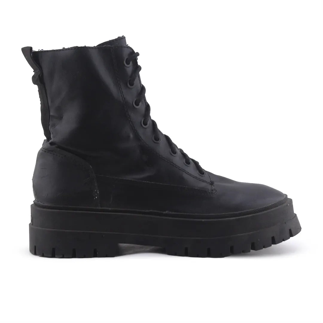 Stradivarius Zipper Lace Up Ankle Boot