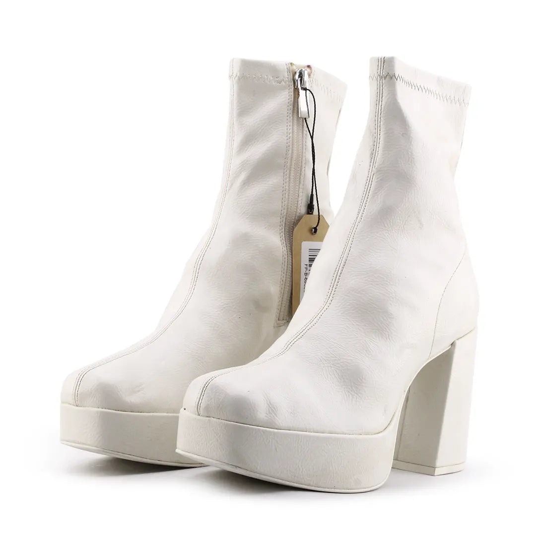 Pull & Bear Zipper Ankle Boot | 100% Authentic Leather