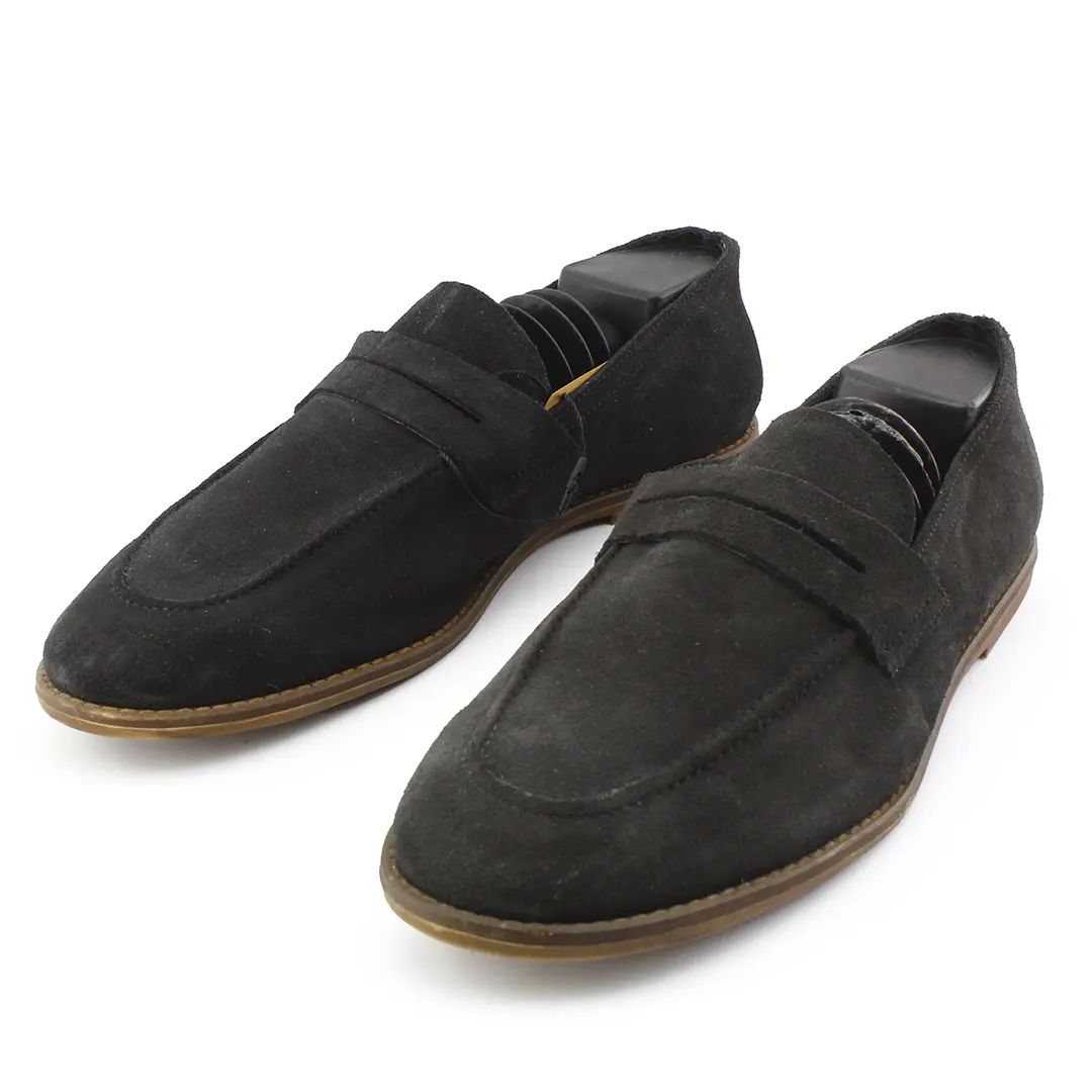 Zara Suede Penny Loafers