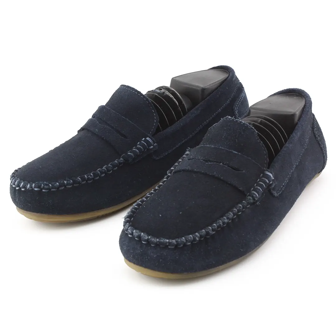 Zara Suede Penny Loafers