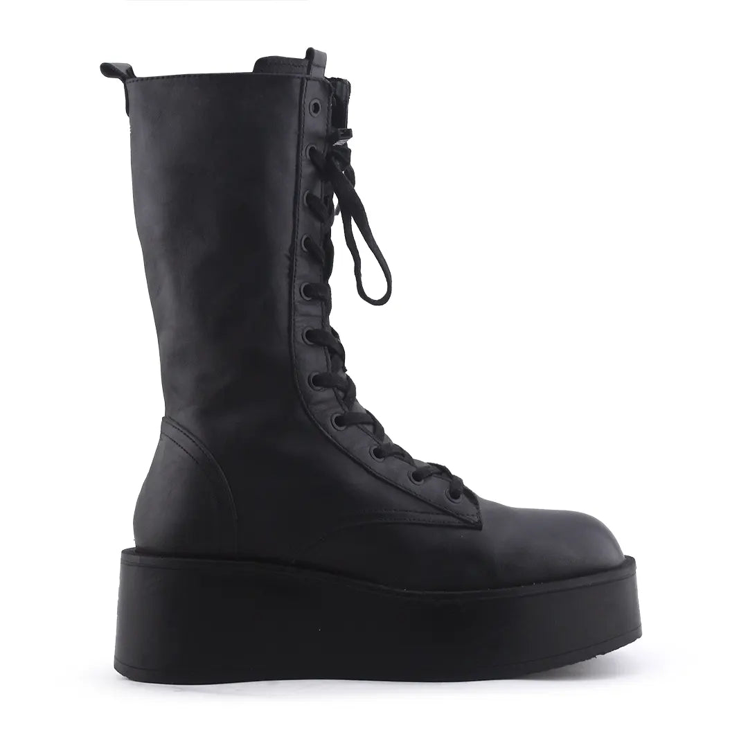 Zara Zipper Lace Up Ankle Boot | 100% Authentic Leather