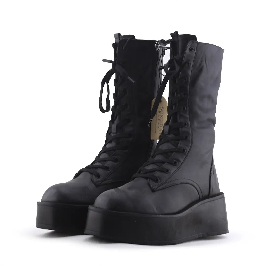 Zara Zipper Lace Up Ankle Boot | 100% Authentic Leather