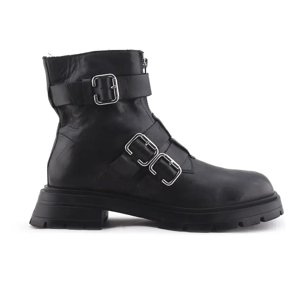 Zara Zipper Buckle Strap Ankle boot | 100% Authentic Leather