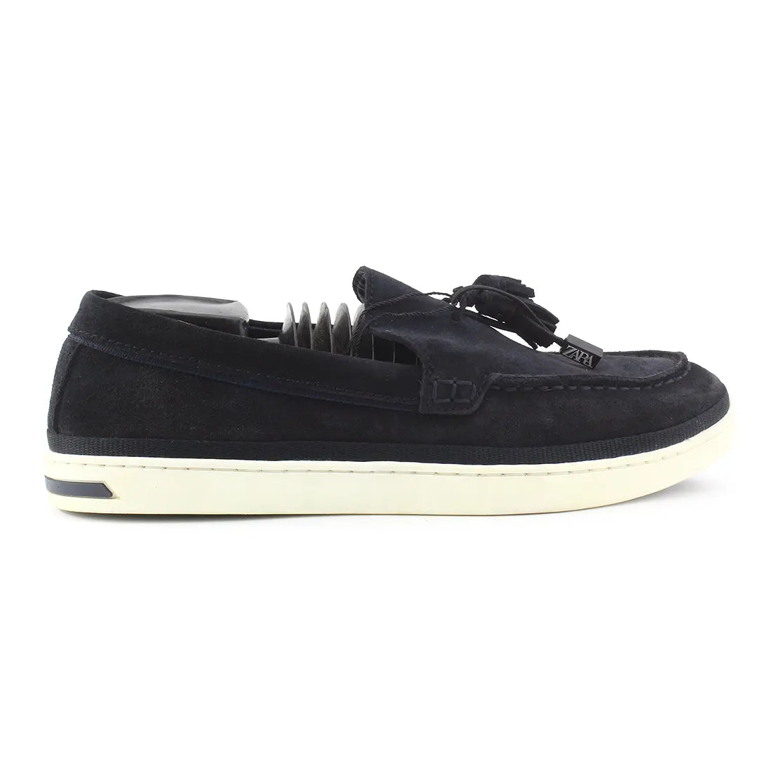 Zara Suede Penny Loafers