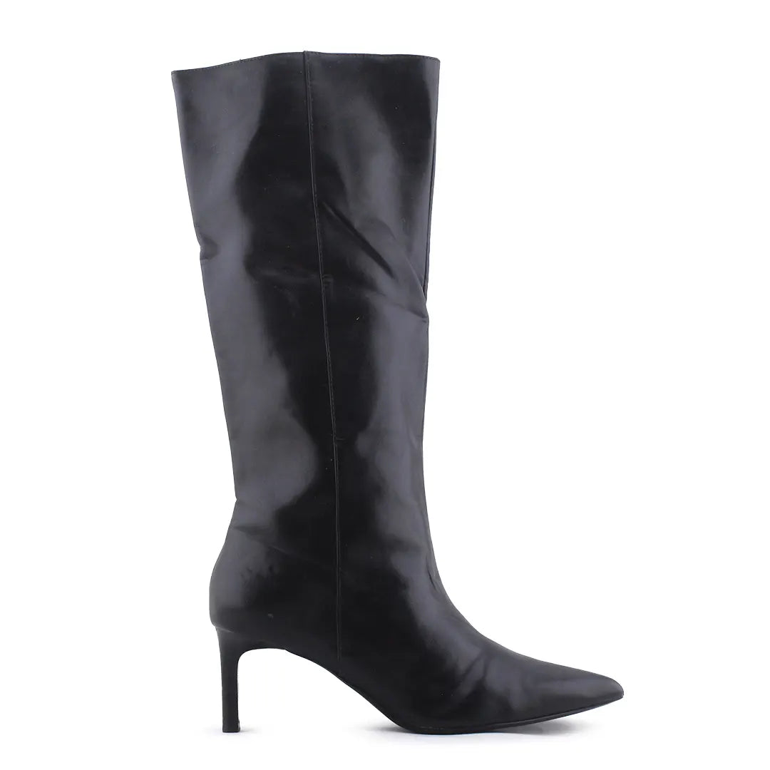 Bershka Zipper Knee High Boot | 100% Authentic Leather