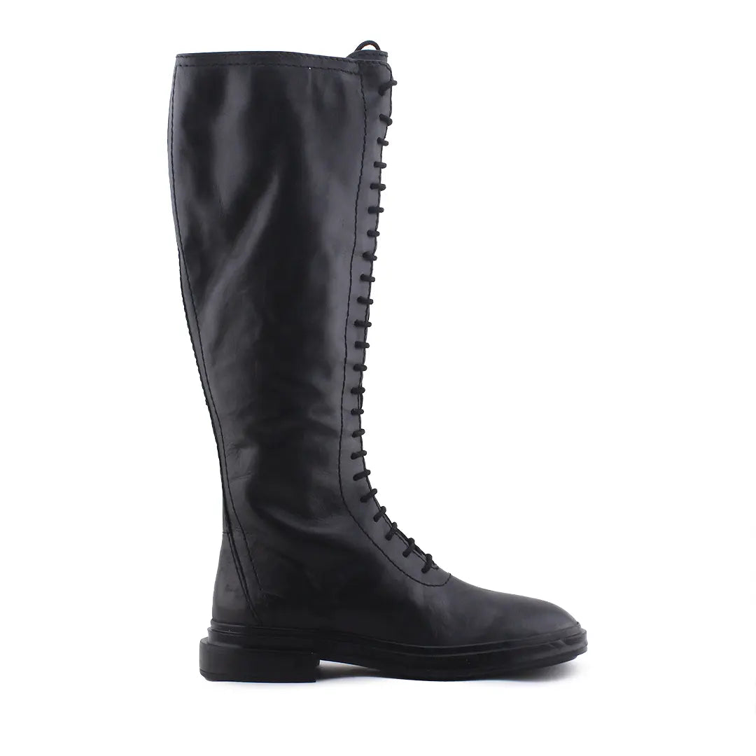 Zara Zipper Lace Up Knee High Boot | 100% Authentic Leather