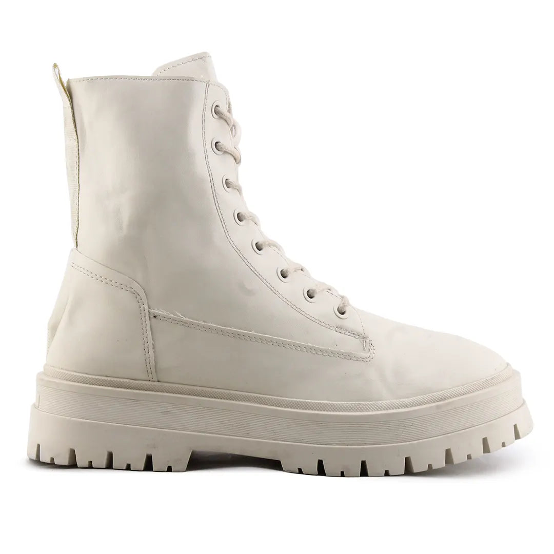 Stradivarius Zipper Lace Up Ankle Boot | 100% Authentic Leather