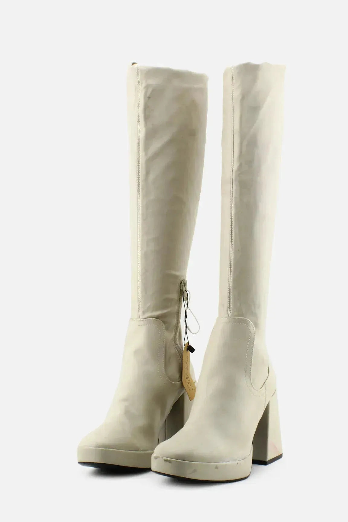 Pull & Bear Zipper Over The Knee Boot | 100% Authentic Leather