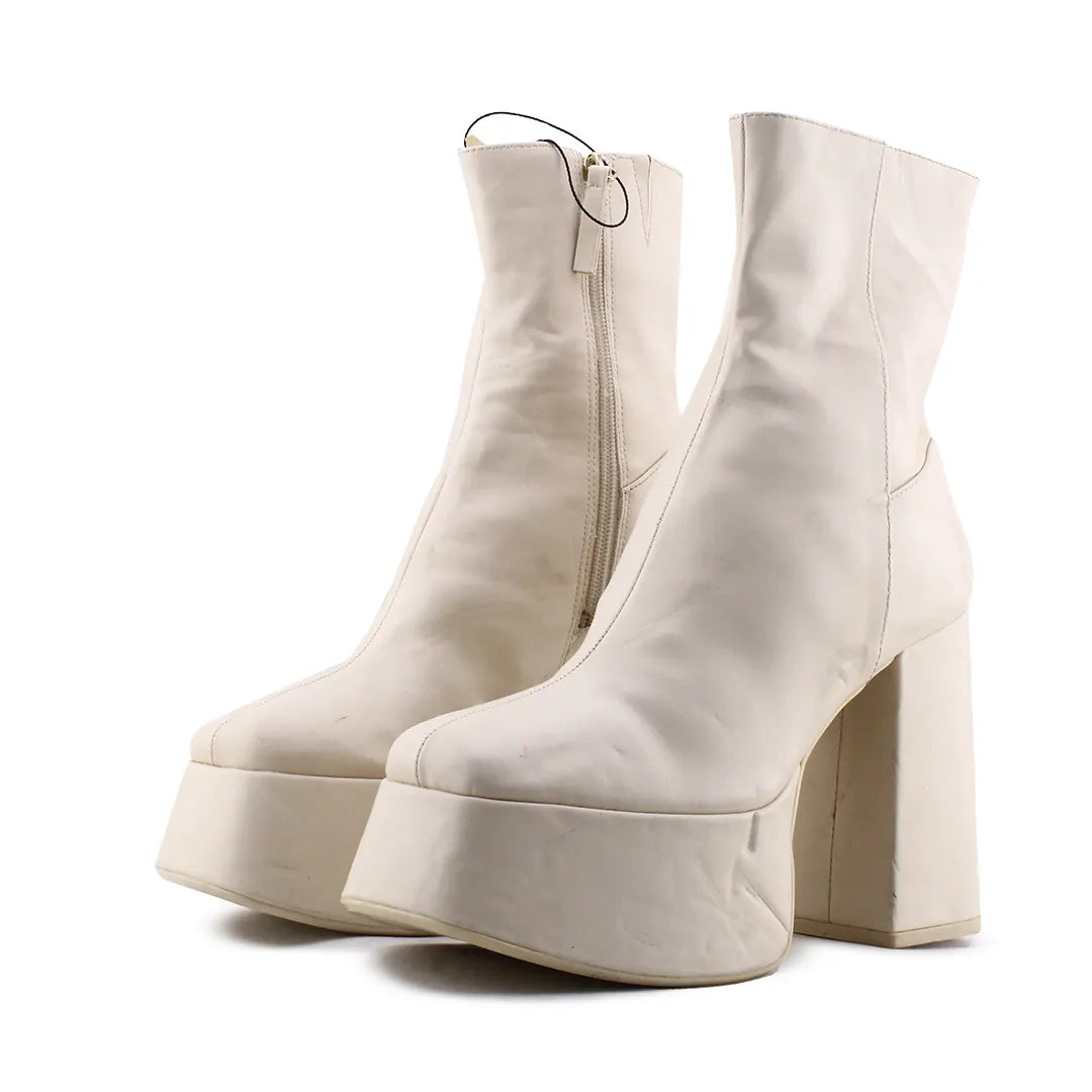 Bershka Zipper Ankle Boot | 100% Authentic Leather