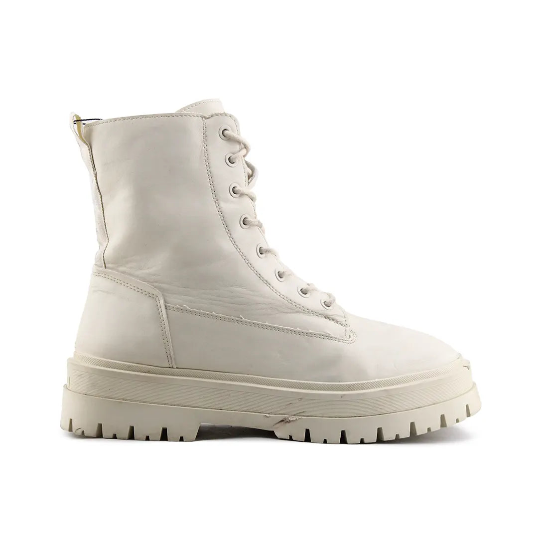 Stradivarius Zipper Lace Up Ankle Boot | 100% Authentic Leather