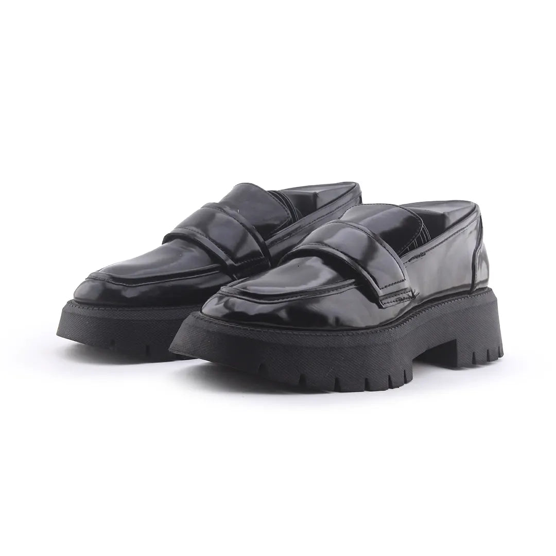 Zara Penny Strap Patent Loafers