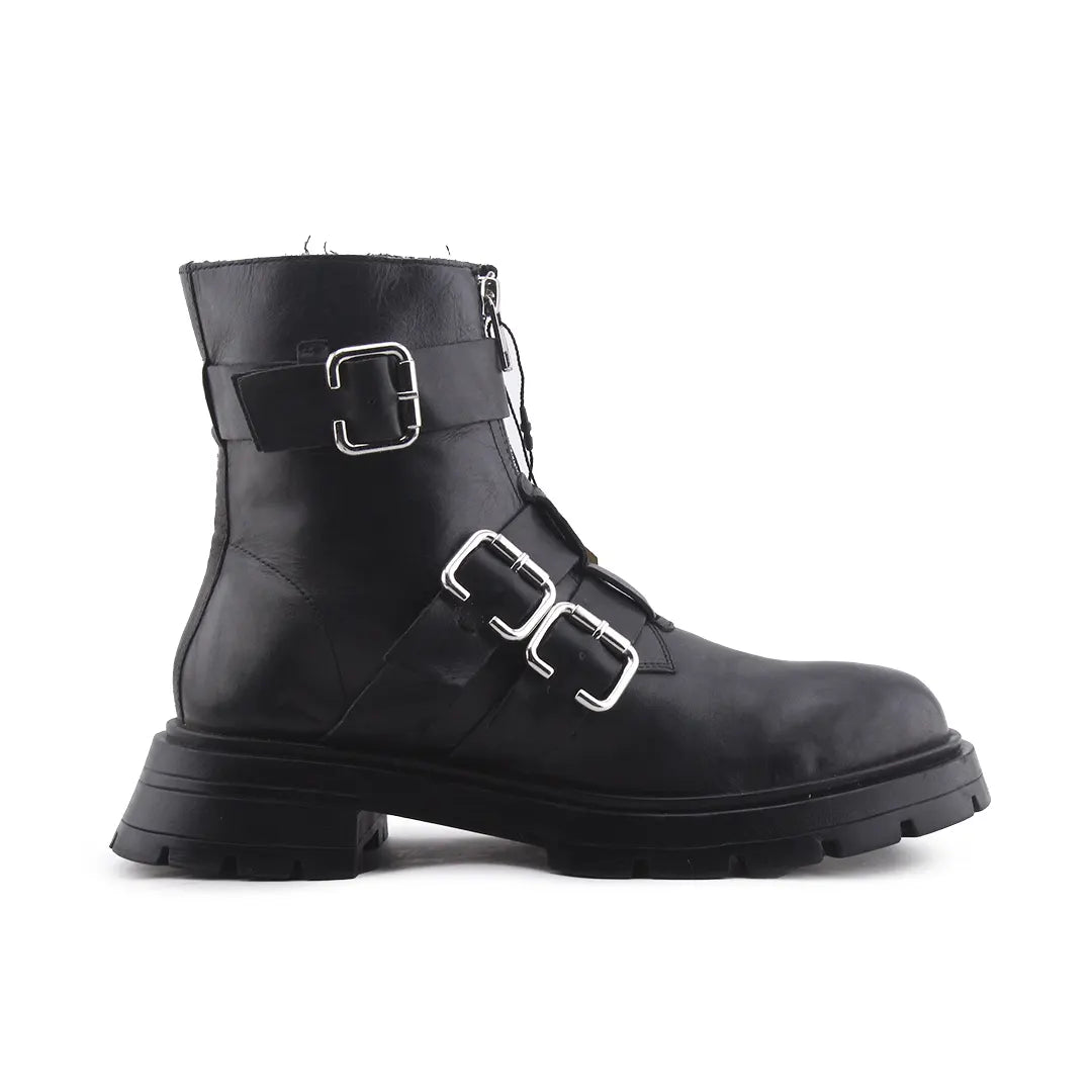 Zara Zipper Buckle Strap Ankle Boot | 100% Authentic Leather