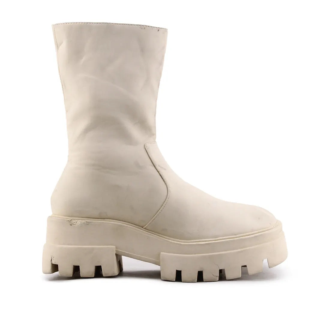 Pull & Bear Zipper Ankle Boot | 100% Authentic Leather