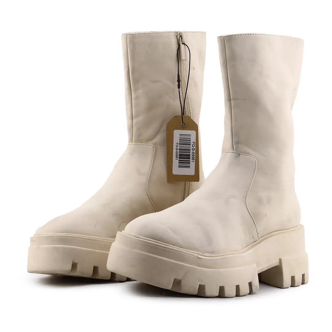 Pull & Bear Zipper Ankle Boot | 100% Authentic Leather