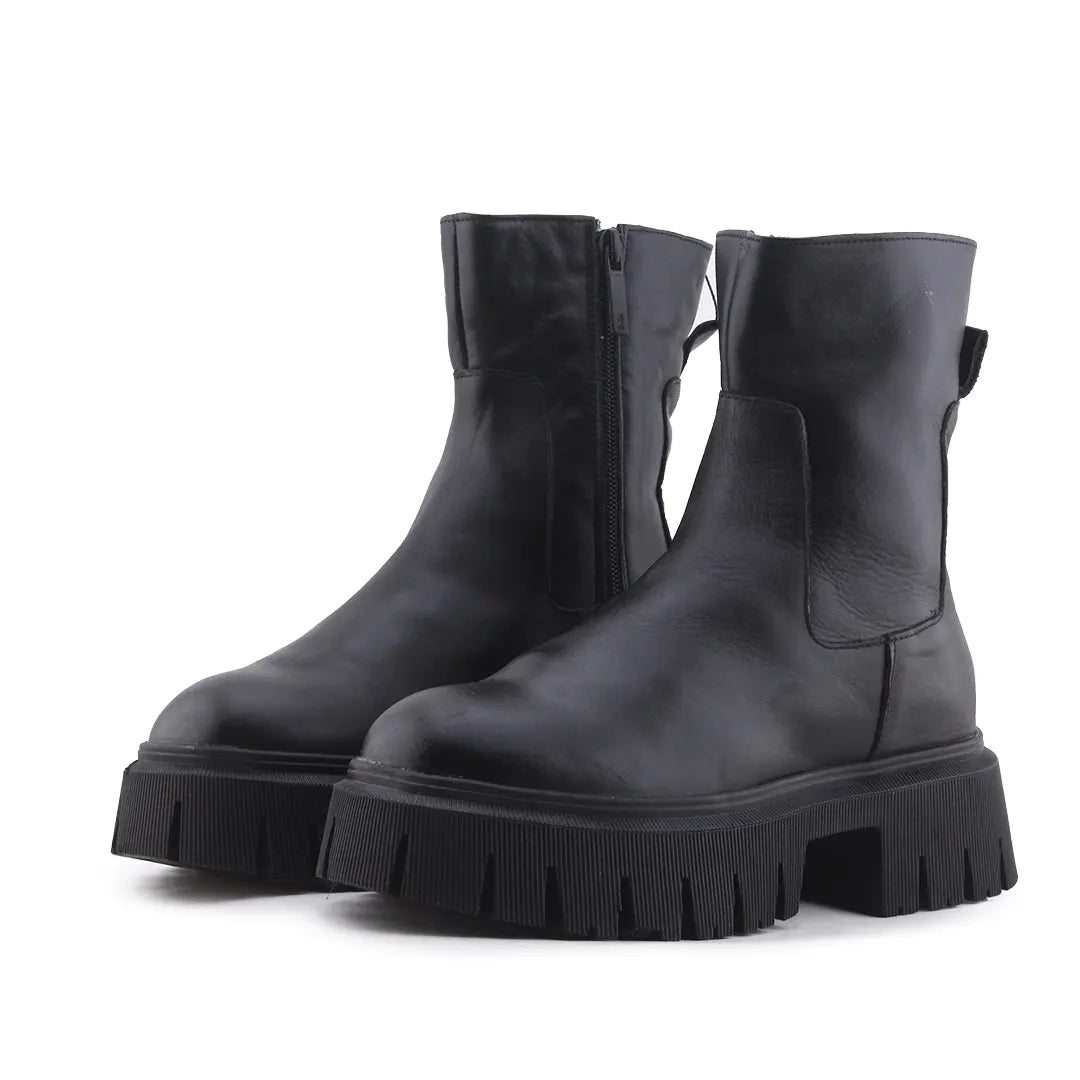 Zara Zipper Ankle Boot | 100% Authentic Leather