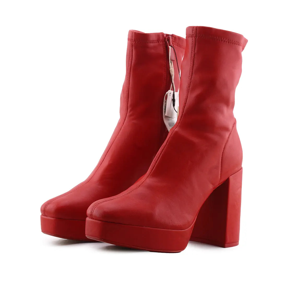 Stradivarius Zipper Ankle Boot | 100% Authentic Leather