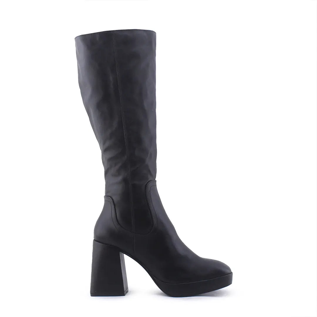 Pull & Bear Zipper Knee High Boot | 100% Authentic Leather
