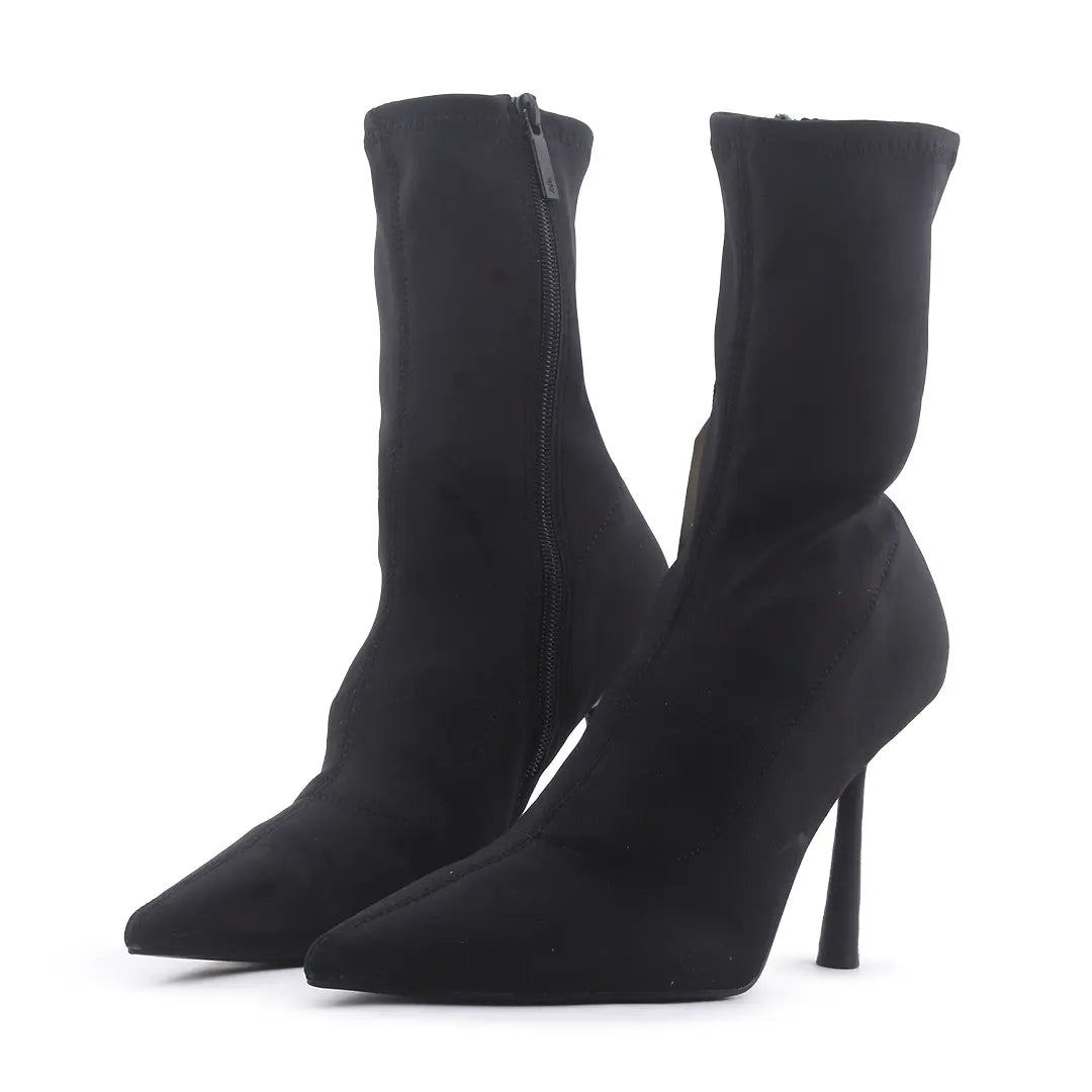 Zara Zipper Textile Ankle Boot