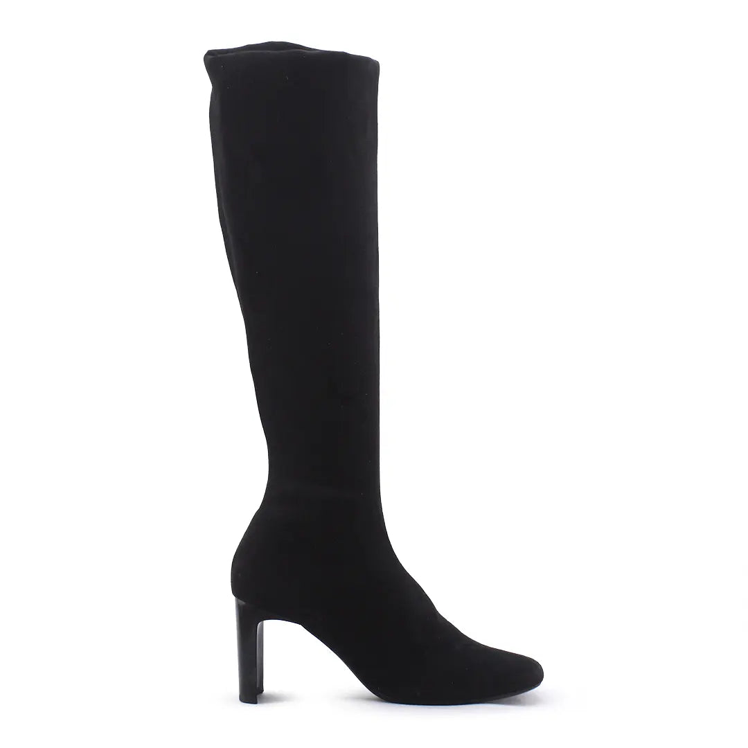 Bershka Zipper Suede Over The Knee Boot