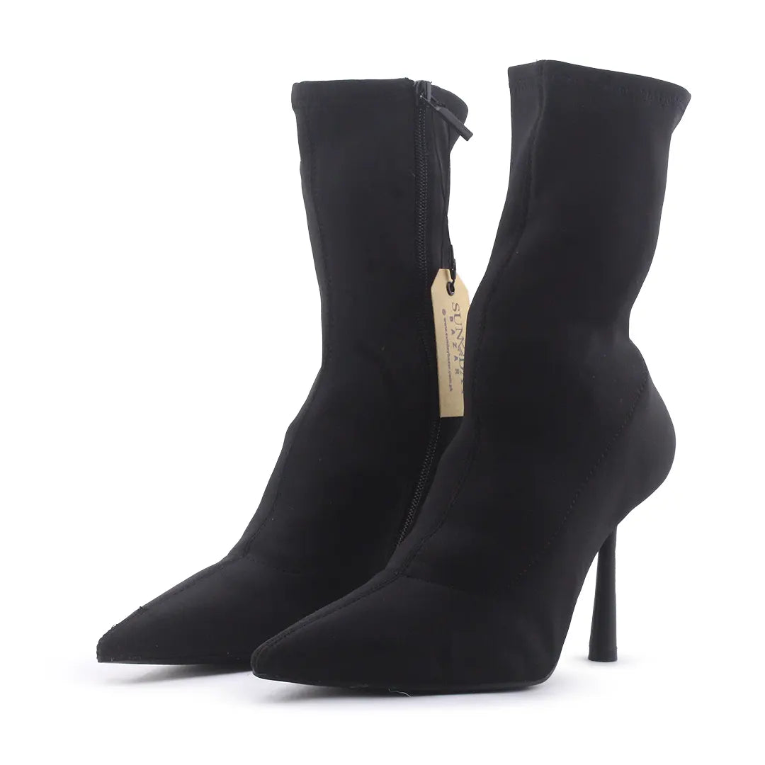 Zara Zipper Textile Ankle Boot