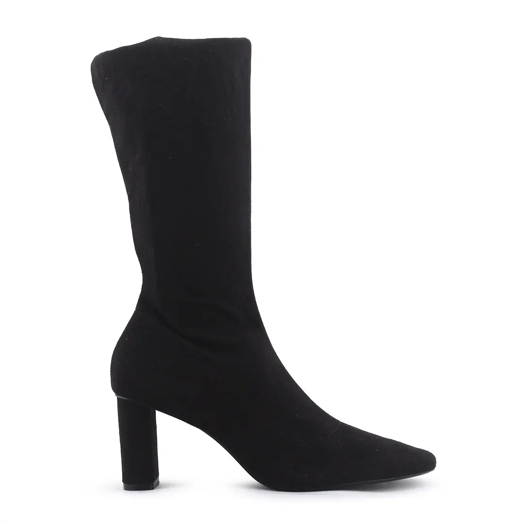 Zara Zipper Suede Knee High Boot