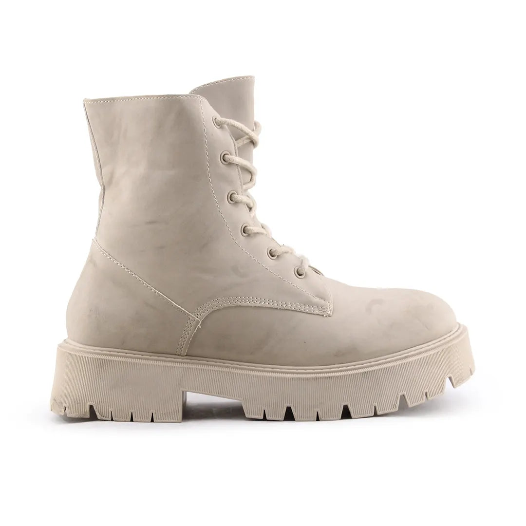 Bershka Zipper Lace Up Ankle Boot | 100% Authentic Leather