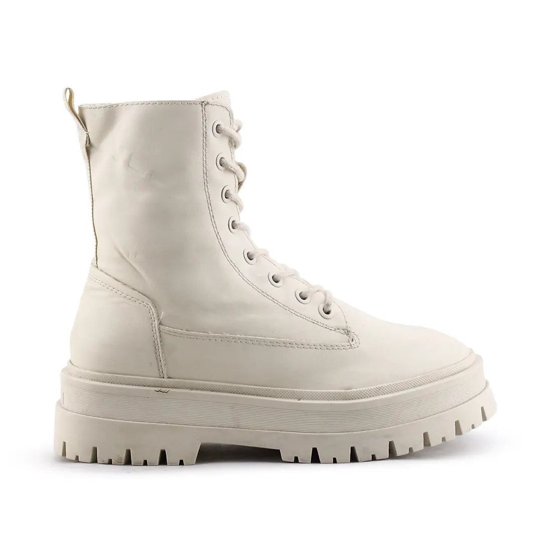 Stradivarius Zipper Lace Up Ankle Boot | 100% Authentic Leather