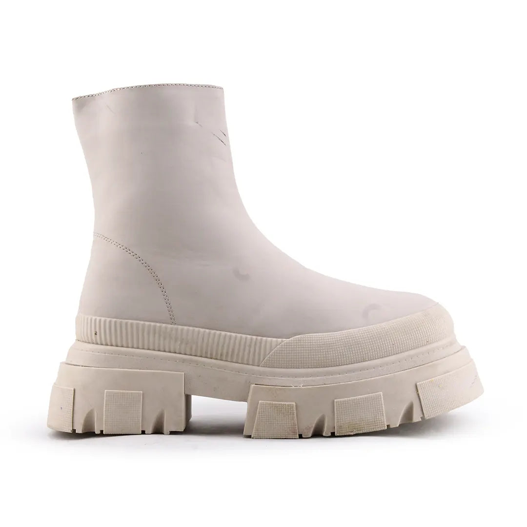 Bershka Zipper Ankle Boot | 100% Authentic Leather