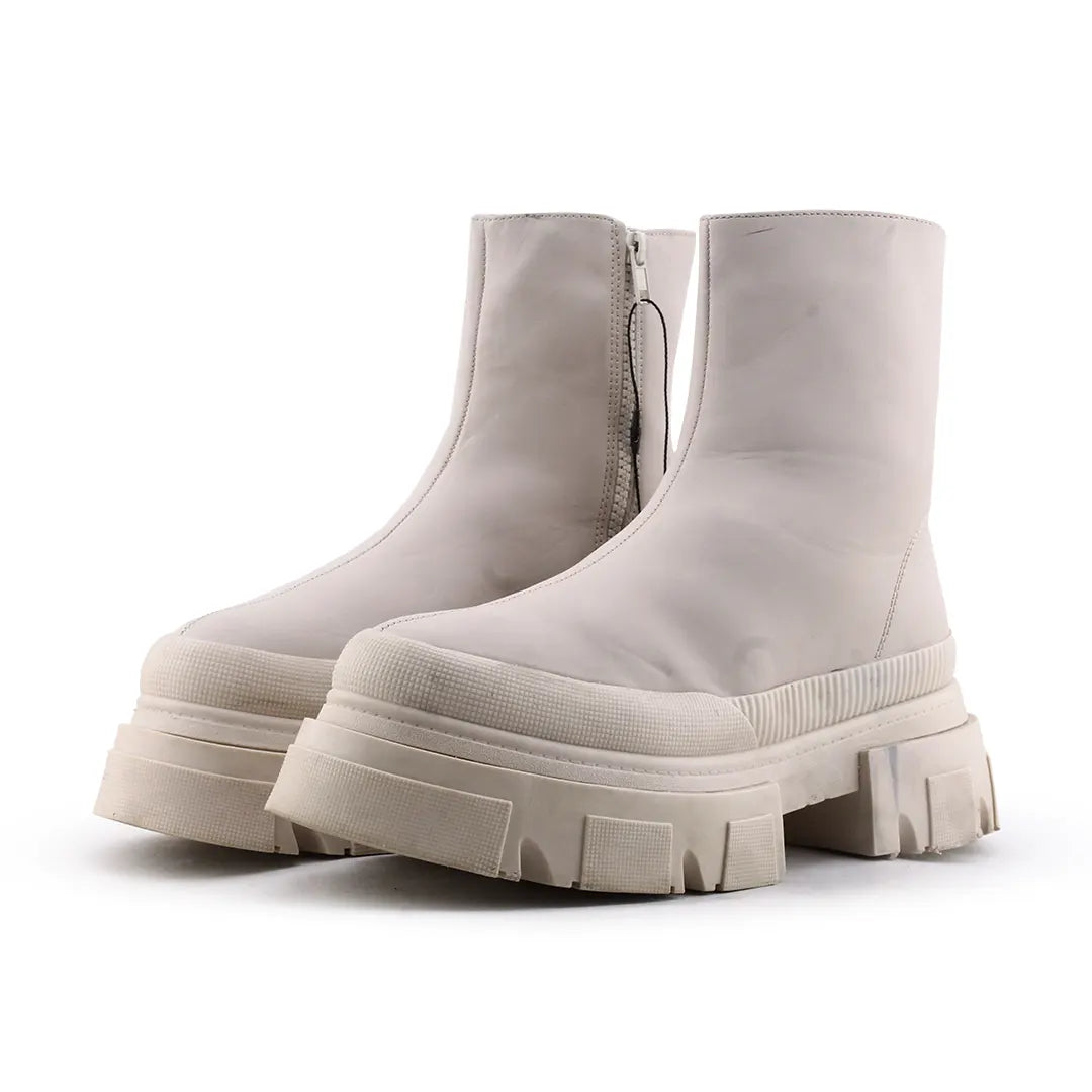 Bershka Zipper Ankle Boot | 100% Authentic Leather