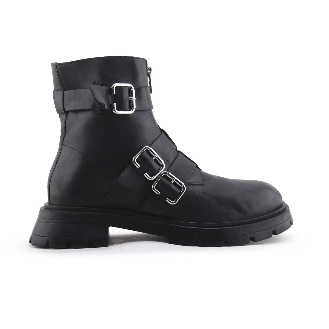 Zara Zipper Buckle Strap Ankle Boot | 100% Authentic Leather