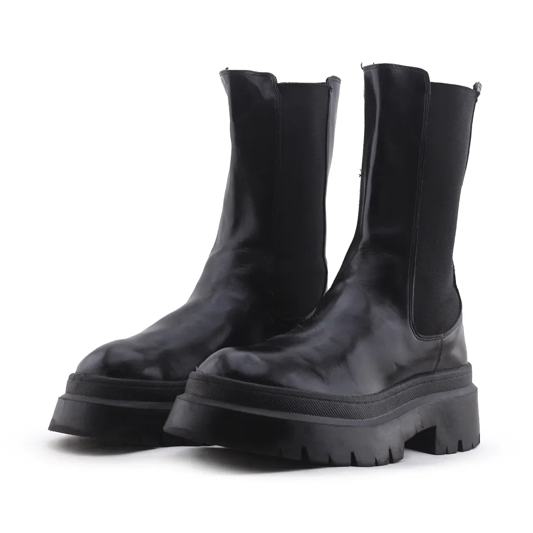 Pull & Bear Stretchable Ankle Boot | 100% Authentic Leather