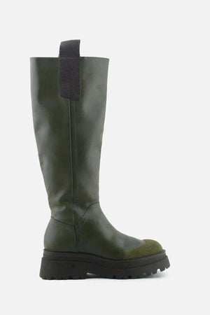 Stradivarius Zipper Knee High Boots | 100% Authentic Leather - sundaybazar