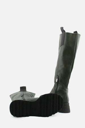 Stradivarius Zipper Knee High Boots | 100% Authentic Leather - sundaybazar