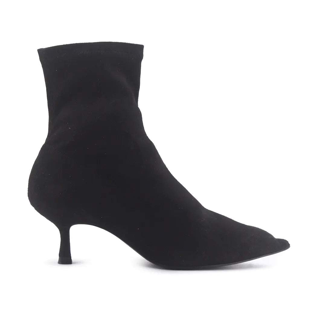 Zara Zipper Suede Ankle Boot