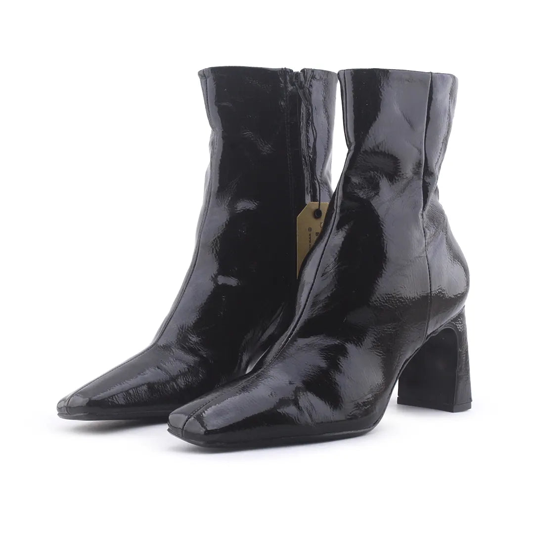 Zara Zipper Patent Ankle Boot