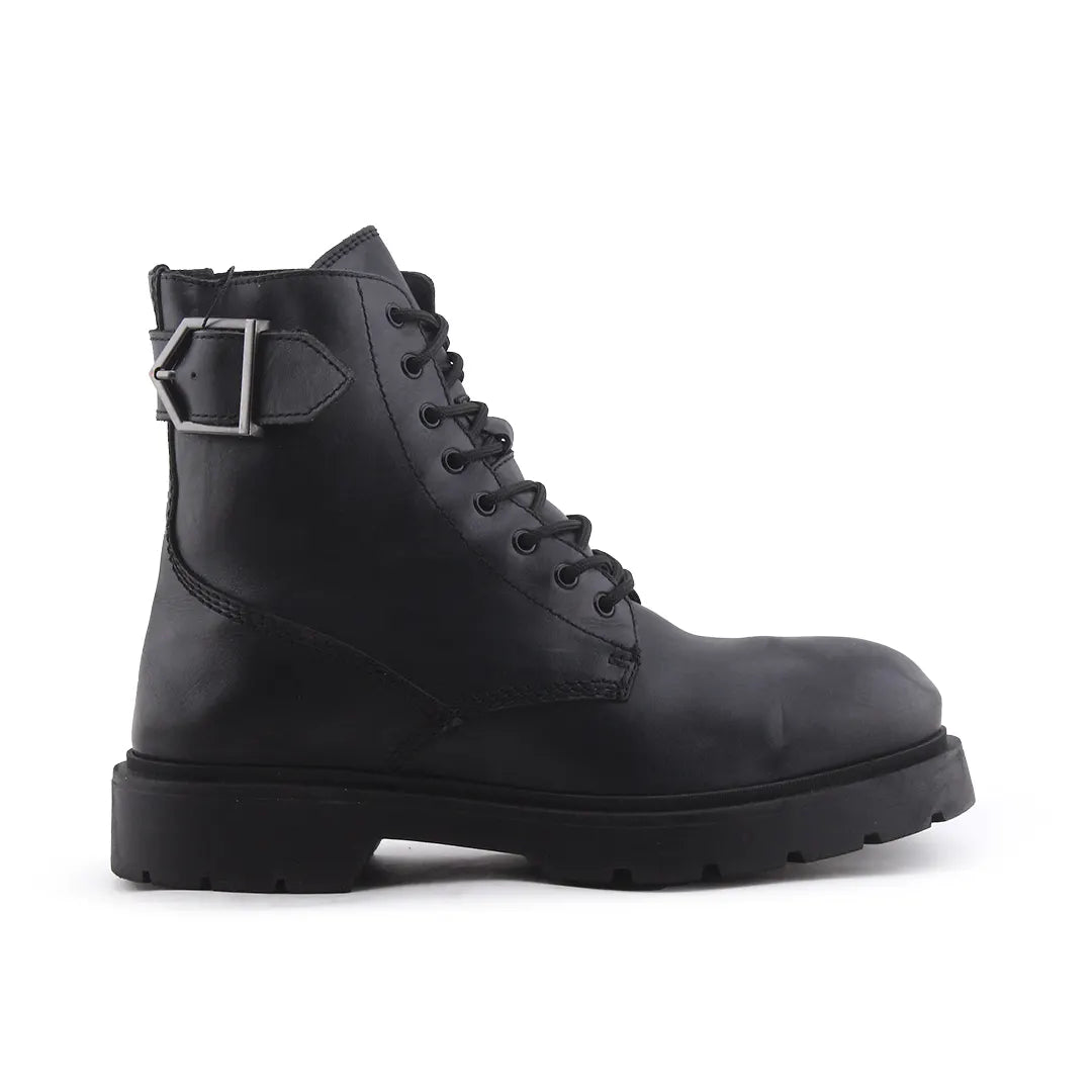 Zara Stretchable Buckle Strap Lace Up Ankle Boot | 100% Authentic Leather