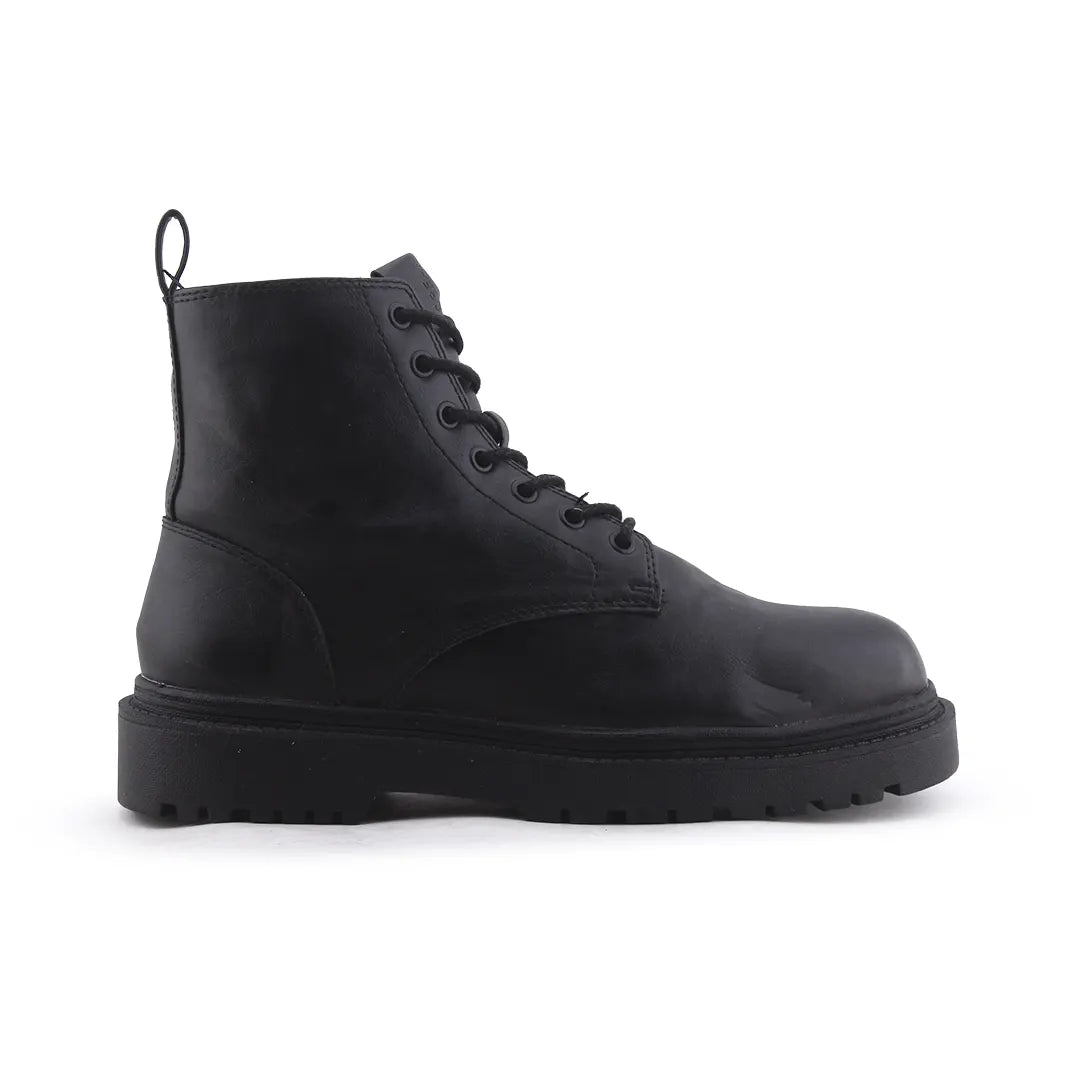 Pull & Bear Zipper Lace Up Ankle Boot | 100% Authentic Leather